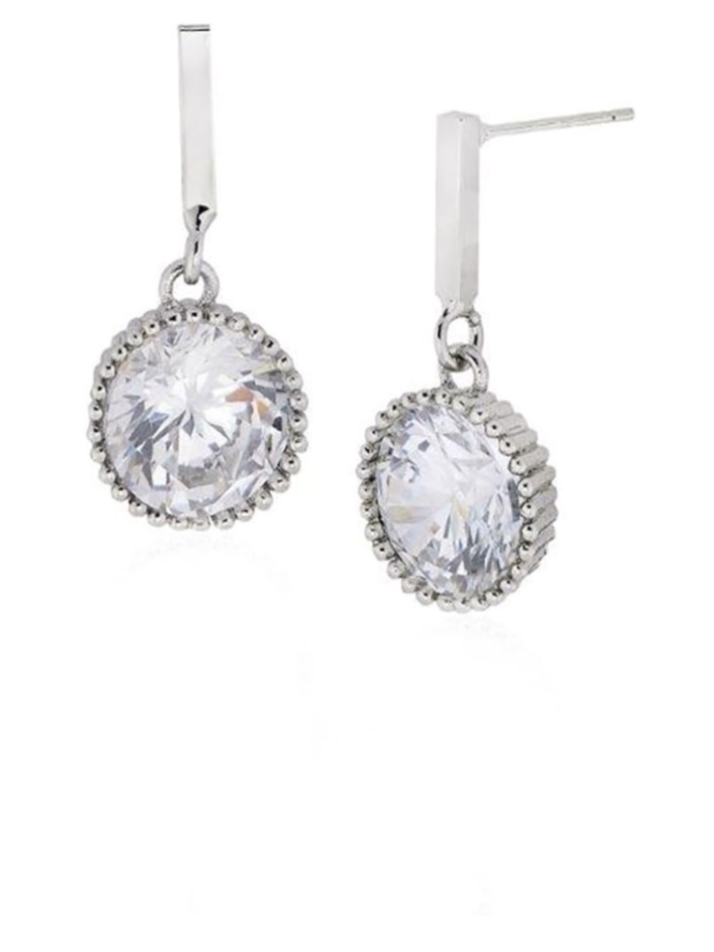 Cupcake Tin Cubic Zirconia (CZ) Crystal Earrings